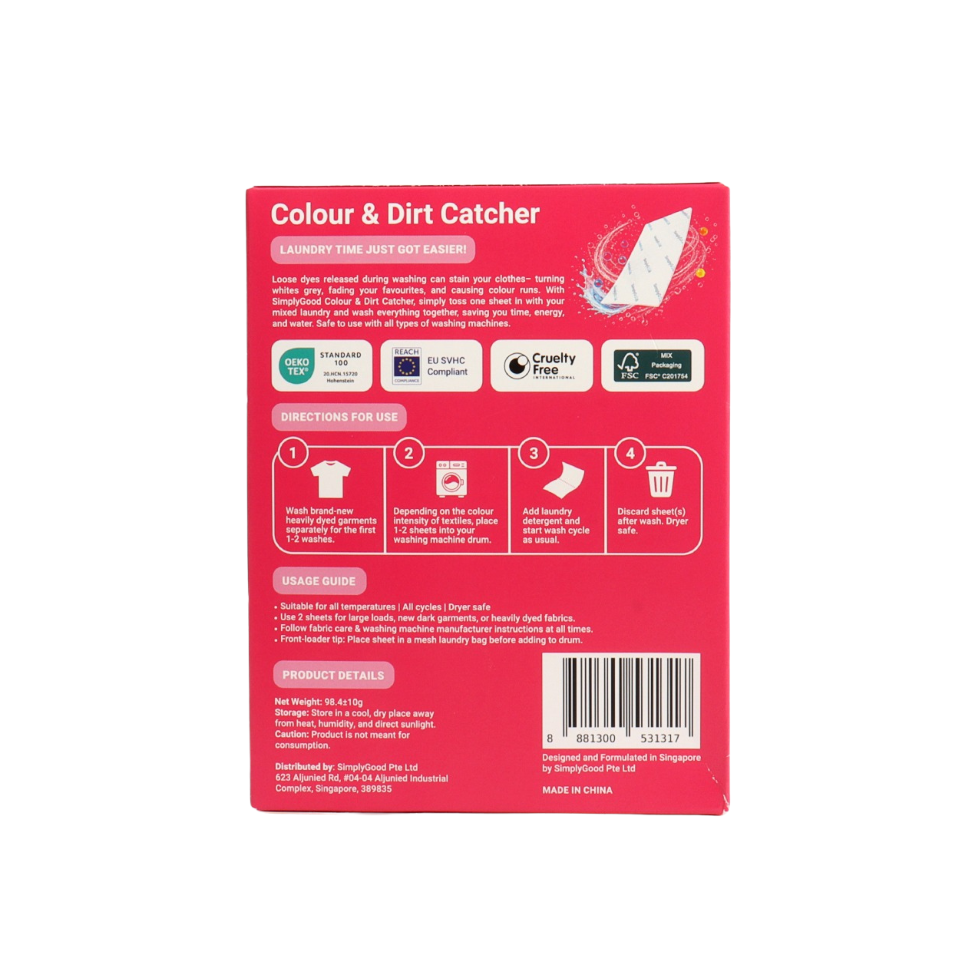 Colour & Dirt Catcher Sheets (40 Sheets) (MY)